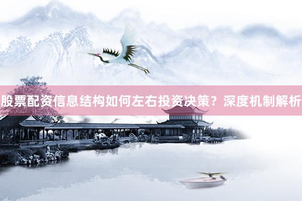 股票配资信息结构如何左右投资决策？深度机制解析