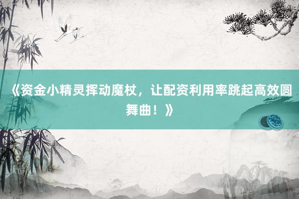 《资金小精灵挥动魔杖，让配资利用率跳起高效圆舞曲！》