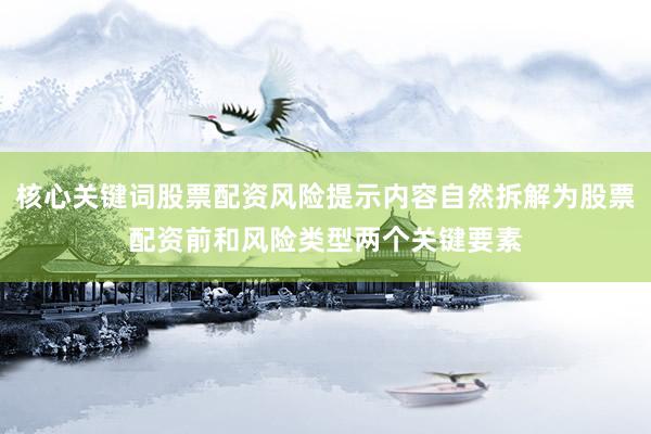 核心关键词股票配资风险提示内容自然拆解为股票配资前和风险类型两个关键要素