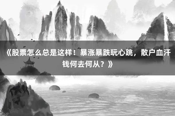 《股票怎么总是这样！暴涨暴跌玩心跳，散户血汗钱何去何从？》